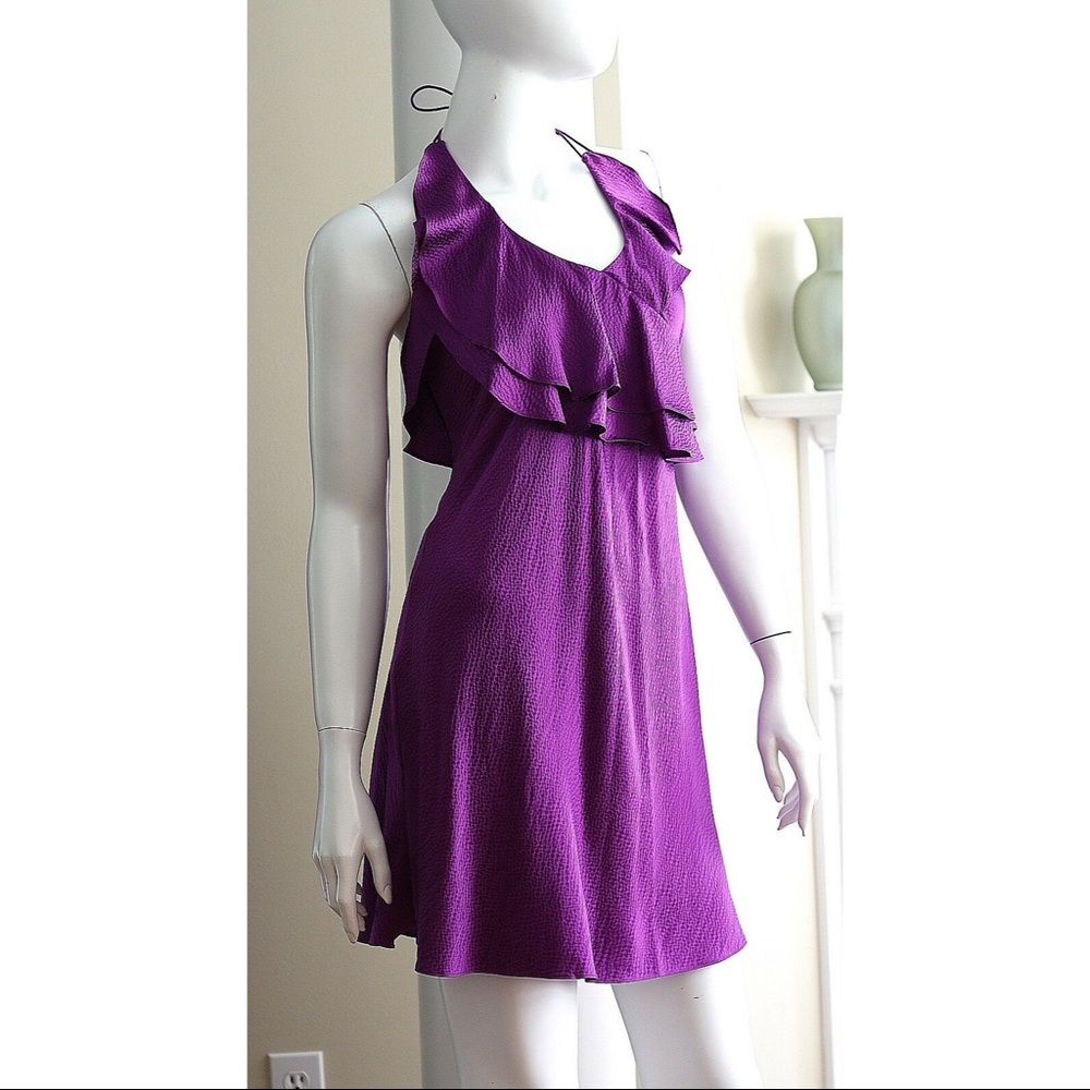 Halston Heritage Dress NWT Sz 2 100% Silk Purple